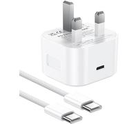 Snugome 20W USB C Fast Charger with 2M Cable Type-C PD Wall Charging Plug UK Power Adapte Compatible iPad Pro 12.9 2021/2020/2018, Pro, Air 5, Mini 6, Pixel 6/54/XL/3, Galaxy S22 A52