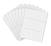 Snugome 9 Pockets Trading Card Covers Transparent, Double Side 9-Pocket Blank Scrapbook Game Card Folders Card Sleeves Bags Trading Cards Films for A4 Ring Binder, Sports Football Cards (100)