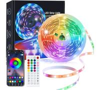 Snugome Strip Lights 5m,15m,20m,Led Strip Light with Music Sync Color Changing, RGB with Smart App & Remote Control for Bedroom, Light Strips for Lighting Flexible Home Decoration (15M)