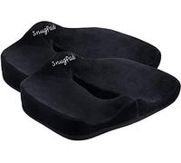 SnugPad Premium Memory Foam Seat Cushion, for Sciatica Tailbone Back Pain Relief, Posture Correction. Orthopedic Sitting Pillows for Office Chair, Car, Truck, Wheelchair with Non-Slip Bottom (2Pk)