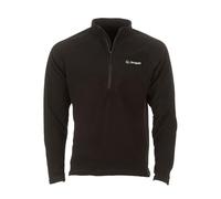 Snugpak Impact Fleece Shirt WGTE - Mid-Layer Pullover with Anti-Pilling Finish, Breathable & Moisture-Wicking Fabric - High Neck Warming Collar, Half-Length Zip - Unisex (L) Black