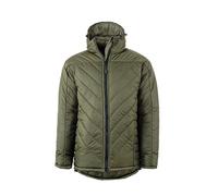 Snugpak SJ12 Fitted Insulated Jacket WGTE with Hood - Tactical Coat with Robust Paratex Fabrics, Softie Premier Insulation, Hook & Loop Sleeve Patches - UK Made - Olive (XXL)
