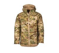 Snugpak SJ12 Fitted Insulated Jacket WGTE with Insulated Hood - Tactical Coat with Robust Paratex Fabrics, Softie Premier Insulation, Hook & Loop Sleeve Patches - UK Made - Multicam (L)
