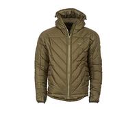 Snugpak SJ9 Fitted Insulated Jacket WGTE with Insulated Hood - Tactical Jacket with Robust Paratex Fabrics, Softie Premier Insulation, Hook & Loop Sleeve Patches - UK Made - Olive (XS)