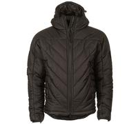 Snugpak SJ9 Fitted Insulated Jacket WGTE with Insulated Hood - Tactical Coat with Robust Paratex Fabrics, Softie Premier Insulation, Hook & Loop Sleeve Patches & YKK Zips - UK Made - Black (M)
