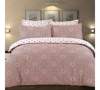 Snugplus Bedding Single Duvet Cover Set 100% Egyptian Cotton Hotel Quality Reversible Printed Easy Care 1 Duvet Cover 2 Pillow Cases Duvet Set (Julliet Red-Single)