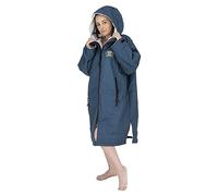 Snugrobe Women’s Waterproof Dry Changing Robe Jacket Hooded Coat for Surfing Swimming Water Sports Outdoors (MEDIUM UK 10-12) (as8, alpha, l, regular, regular, Teal (Blue) Outer White Inner)