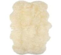 SNUGRUGS Genuine Quad Sheepskin Rug Ivory