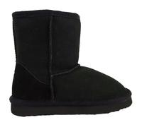 SNUGRUGS Girl's Childrens Genuine Sheepskin Boots with Reinforced Heel in Black | Size: Infant 11 SNUGRUGS Black Infant 11