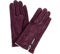 SNUGRUGS Ladies Suede Gloves with Fleece Lining and Bow Feature - Purple - X-Large (8")