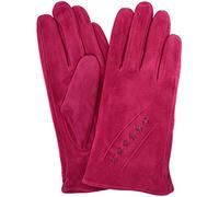 SNUGRUGS Ladies Suede Gloves with Fleece Lining and Stitch Design - Fuschia Pink - X-Large (8")