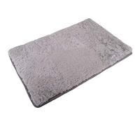 SNUGRUGS Luxury Smooth Genuine Rectangular Sheepskin Pet Mat/Pet Bed/Seat Chair Cover - Grey - 63cm x 41cm