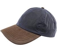 SNUGRUGS Mens/Gents Wax Waterproof Baseball Cap/Hat with Leather Peak. Made in The UK - Navy