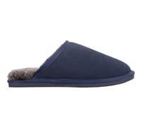 SNUGRUGS Men's Genuine Sheepskin Open Back Mule Slipper with Ridged Sole in Navy | Size: 9 SNUGRUGS Navy 9