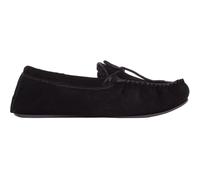 SNUGRUGS Men's Monty, Suede Wool Moccasins with Rubber Sole in Black | Size: 16 SNUGRUGS Black 16