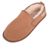 SNUGRUGS Men's Victor Genuine Sheepskin Slipper with Suede Sole, Chestnut, 6 UK / 40 EU
