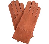 SNUGRUGS Womens 100% Genuine Sheepskin Glove - Dark Tan - Large (7.5")