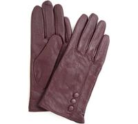 SNUGRUGS Womens Butter Soft Premium Leather Glove, Classic Triple Button, Warm Fleece Lining, Purple, Large (7.5")