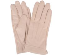 SNUGRUGS Women's Butter Soft Premium Leather Glove with Classic 3pt Stitch Design & Warm Fleece Lining in Beige | Size: XL SNUGRUGS Beige XL