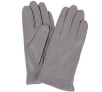 SNUGRUGS Women's Butter Soft Premium Leather Glove with Classic 3pt Stitch Design & Warm Fleece Lining in Light Grey | Size: Medium SNUGRUGS Light Grey M