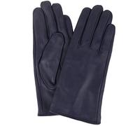 SNUGRUGS Womens Butter Soft Premium Leather Glove with Warm Fleece Lining - Navy - Large (7.5")