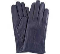 SNUGRUGS Womens Butter Soft Premium Leather Glove with Woven Stich Design & Warm Fleece Linning - Navy - X-Large (8")
