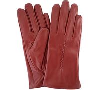 SNUGRUGS Womens Butter Soft Premium Leather Glove with Woven Stich Design & Warm Fleece Linning - Red - X-Large (8")
