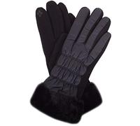SNUGRUGS Womens Cosy Cold Winter Glove/Gloves with Super Soft Faux Fur Trim - Black