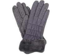 SNUGRUGS Womens Cosy Cold Winter Glove/Gloves with Super Soft Faux Fur Trim - Grey