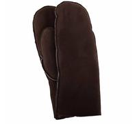 SNUGRUGS Womens Double Face Sheepskin Mitten with Turn Back Cuff Detail - Brown