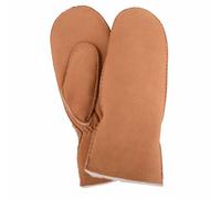 SNUGRUGS Womens Double Face Sheepskin Mitten with Turn Back Cuff Detail - Tan