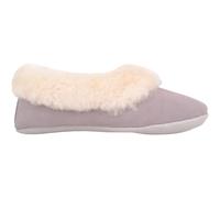 SNUGRUGS Women's Eleanor, Sheepskin Ballerina Slipper with Suede Sole in Light Grey | Size: 7 SNUGRUGS Light Grey 7