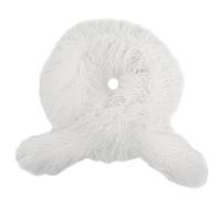 SNUGRUGS Womens Extra Long Genuine Curly Mongolian Sheepskin Scarf/Boa - White