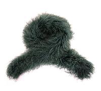 SNUGRUGS Womens Extra Long Luxury Genuine Curly Mongolian Sheepskin Scarf/Boa - Green