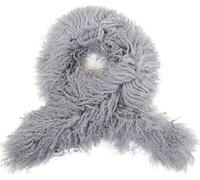 SNUGRUGS Womens Extra Long Luxury Genuine Curly Mongolian Sheepskin Scarf/Boa - Grey