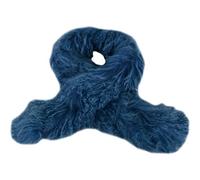 SNUGRUGS Womens Extra Long Luxury Genuine Curly Mongolian Sheepskin Scarf/Boa - Light Blue