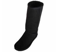 SNUGRUGS Womens Genuine Double Faced Long Sheepskin Outdoor Boot - Black - UK 5 / EU 38