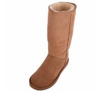 SNUGRUGS Womens Genuine Double Faced Long Sheepskin Outdoor Boot - Chestnut - UK 7 / EU 40