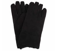 SNUGRUGS Womens Genuine Sheepskin Glove with Turn Up Cuff - Black - Extra Large