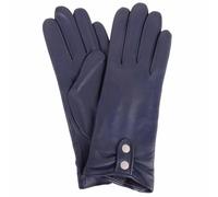 SNUGRUGS Womens Genuine Soft Leather Gloves with Piping and Contrast Button Detail - Navy/Ivory - Extra Large