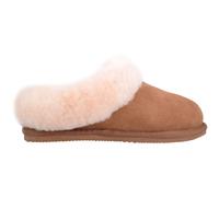 SNUGRUGS Women's Harriet, Sheepskin Slipper Mules with Cuff & Rubber Sole in Tan | Size: 6 SNUGRUGS Tan 6