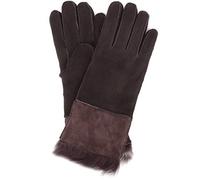 SNUGRUGS Womens Luxury Genuine Sheepskin Cosy Cold Winter Gloves, Toscana Sheep Fur, Brown, Small (6.5")