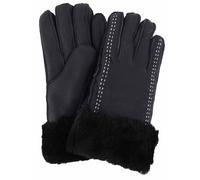 SNUGRUGS Womens Nappa Finish Sheepskin Glove with Turn Back Sheepskin Cuff - Purple