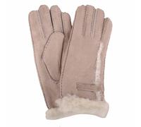 SNUGRUGS Womens Sheepskin Glove with Wool Out and Buckle Detailing - Beige - Extra Large