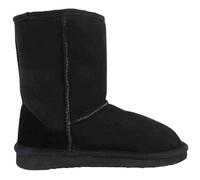 SNUGRUGS Women's Sheepskin Mid Calf Short Outdoor Boots in Black | Size: 7 SNUGRUGS Black 7