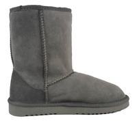 SNUGRUGS Women's Sheepskin Mid Calf Short Outdoor Boots in Grey | Size: 4 SNUGRUGS Grey 4