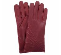 SNUGRUGS Women's Smooth Genuine Leather Glove with Stitch & Button Detail in Red | Size: XL SNUGRUGS Red XL