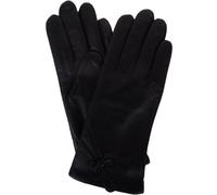 SNUGRUGS Women's Soft Leather Warm Glove with Stich & Bow Design in Black | Size: XL SNUGRUGS Black XL
