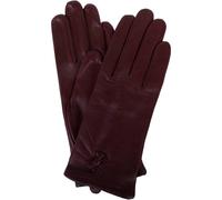 SNUGRUGS Women's Soft Leather Warm Glove with Stich & Bow Design in Dark Red | Size: XL SNUGRUGS Dark Red XL