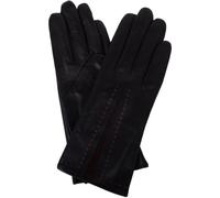 SNUGRUGS Womens Soft Leather Warm Gloves with Colour Panel Detailing - Black - Extra Large (8")